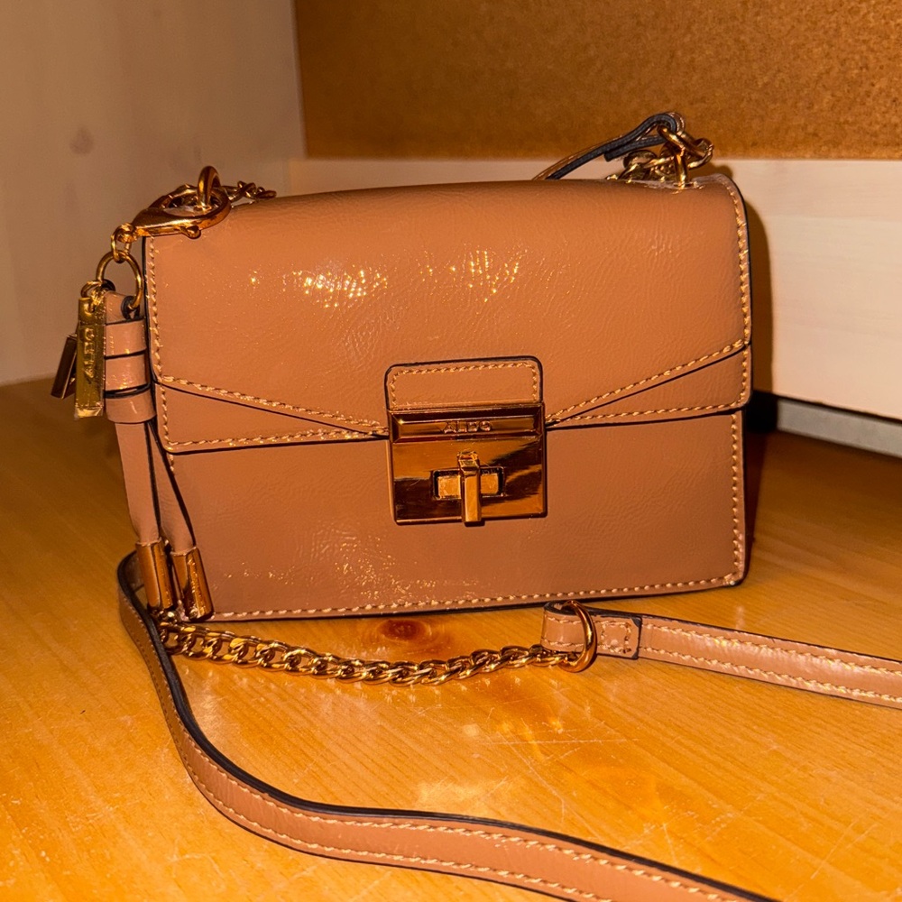 Aldo Tan Leather Crossbody Bag